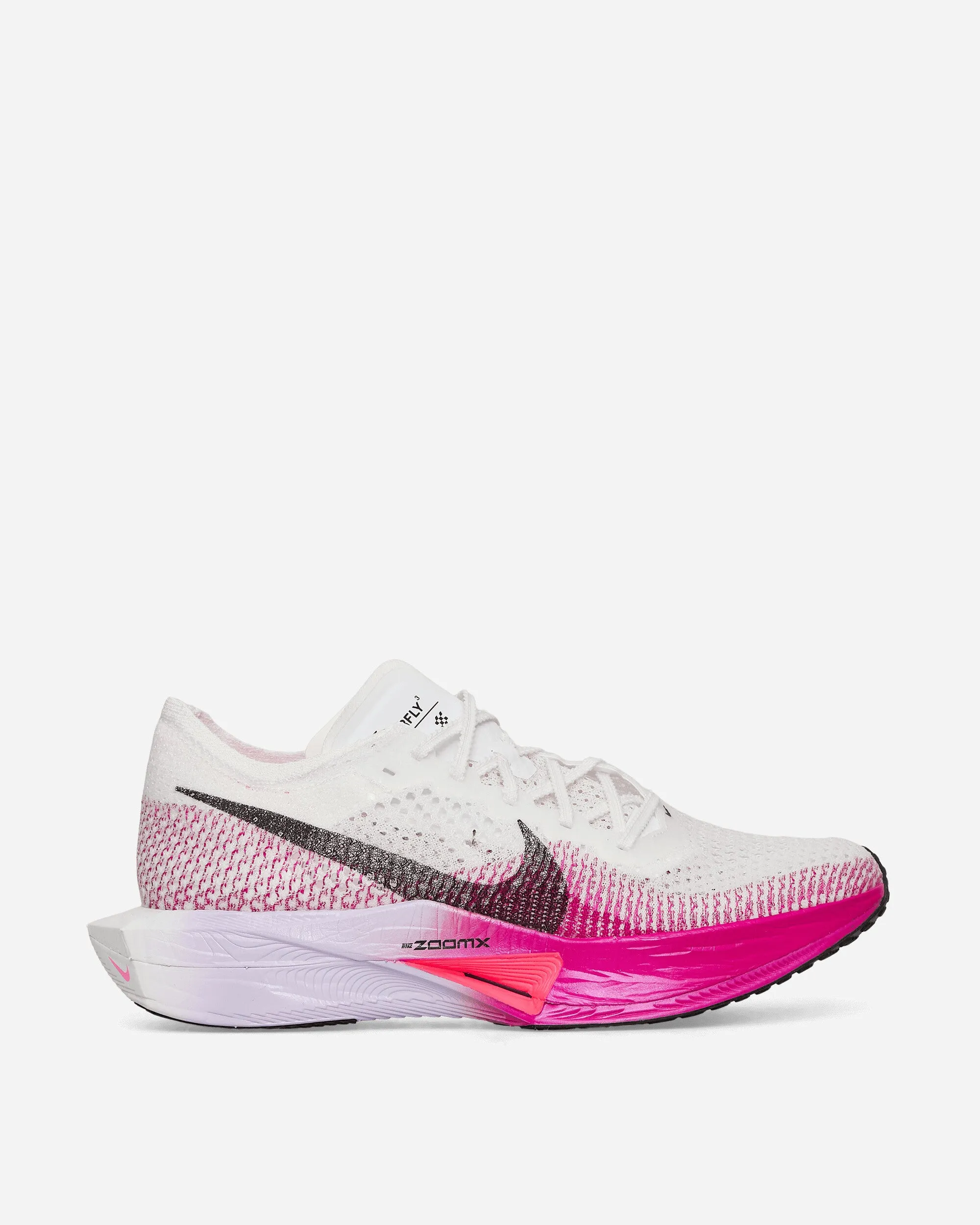 Women's Vaporfly 3 Sneakers White / Purple Agate / Vivid Grape / Black Low Arch Story Glow
