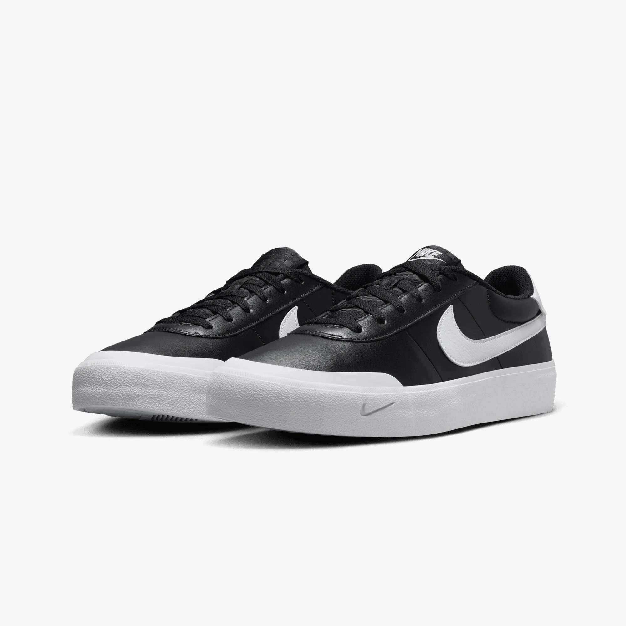 Nike | COURT SHOT { BLACK/WHITE Elastic laces Padded