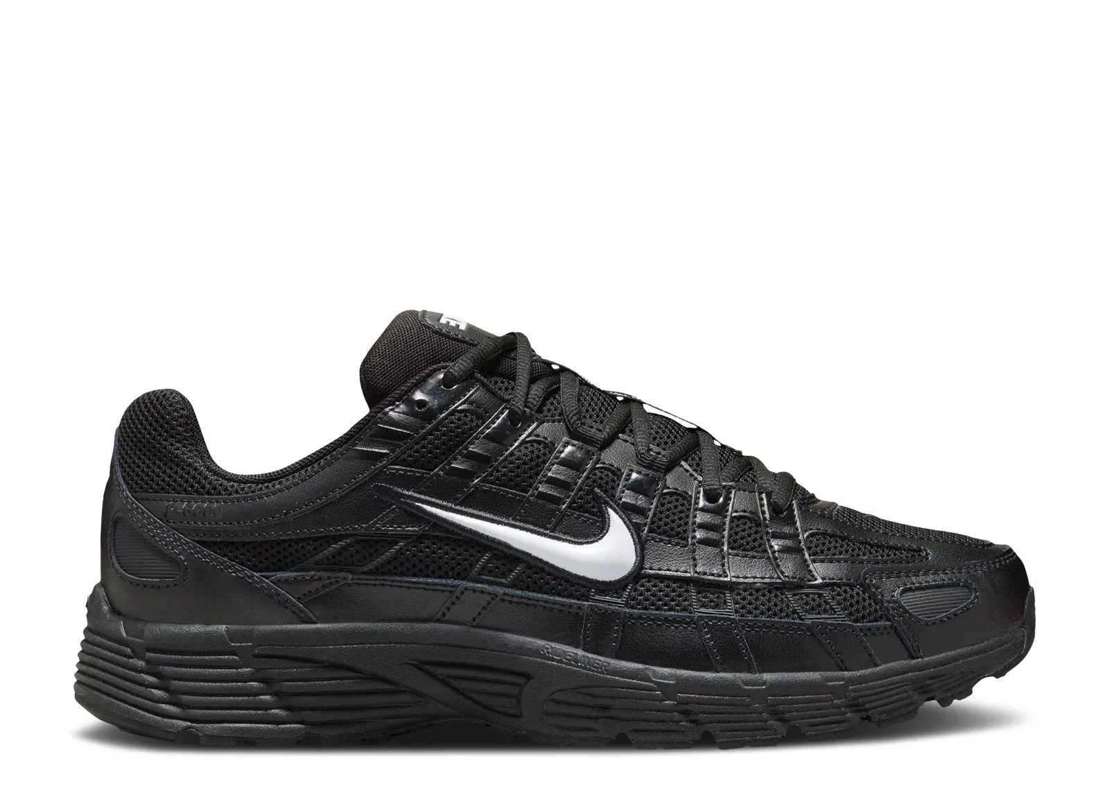 Heavy - duty microfiber - feature shoes Nike P-6000 Black White