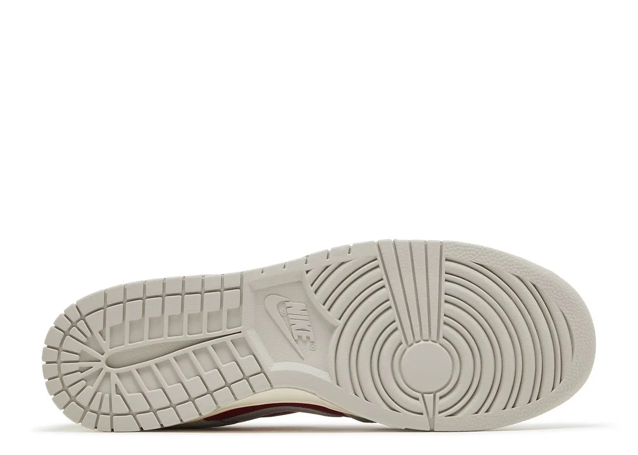 Soft Leather Nike Dunk Low Light Iron Ore Gym Red