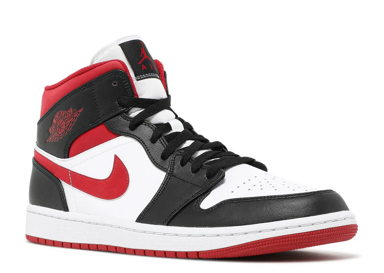 Air Jordan 1 Mid Gym Red Black White Field Jog Shore Path