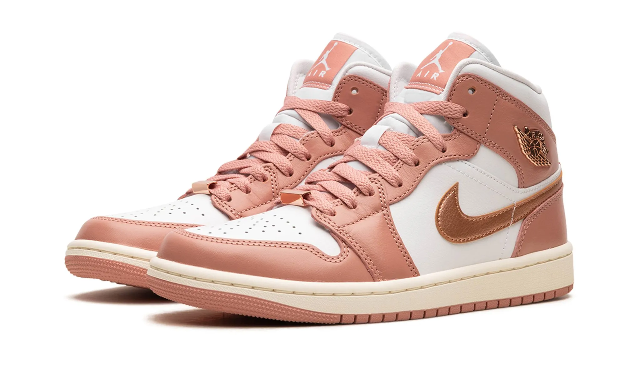 Air Jordan 1 Mid Wmns Red Stardust Lifestyle Fit Padded Tongue