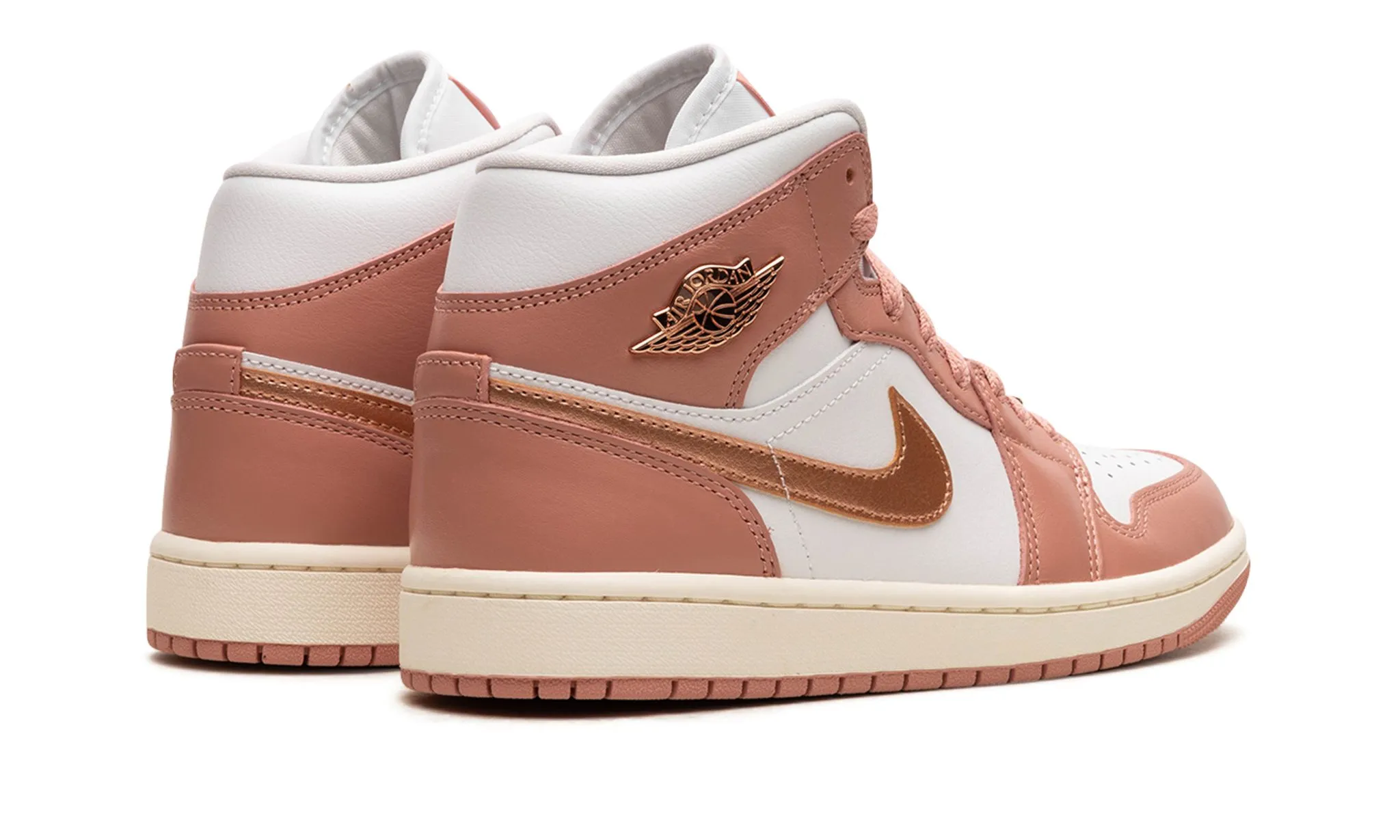 Air Jordan 1 Mid Wmns Red Stardust Fashion Go Velcro   closure