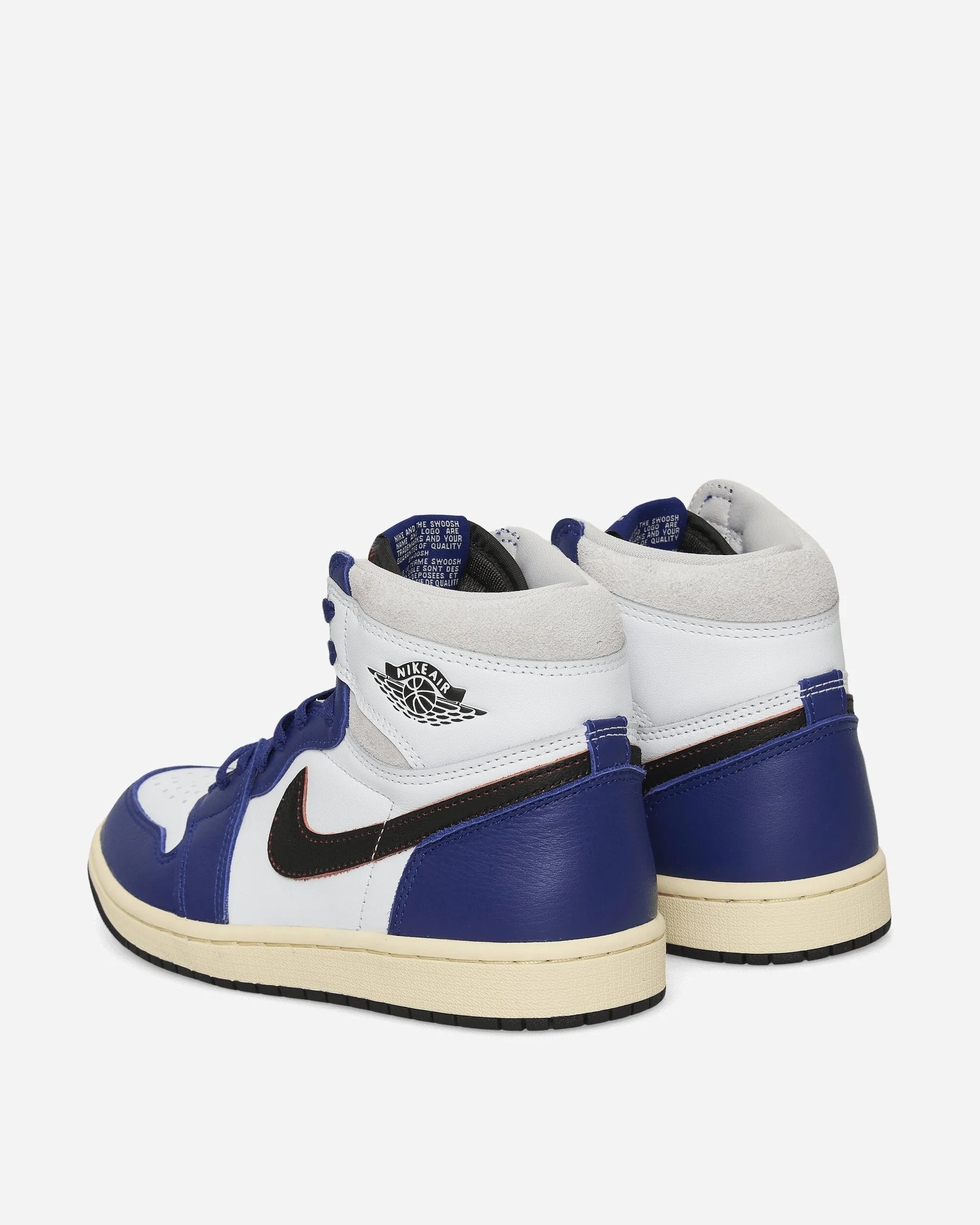 Air Jordan 1 High OG 'Rare Air' Sneakers White / Deep Royal Blue Strap Mode Rain Guard