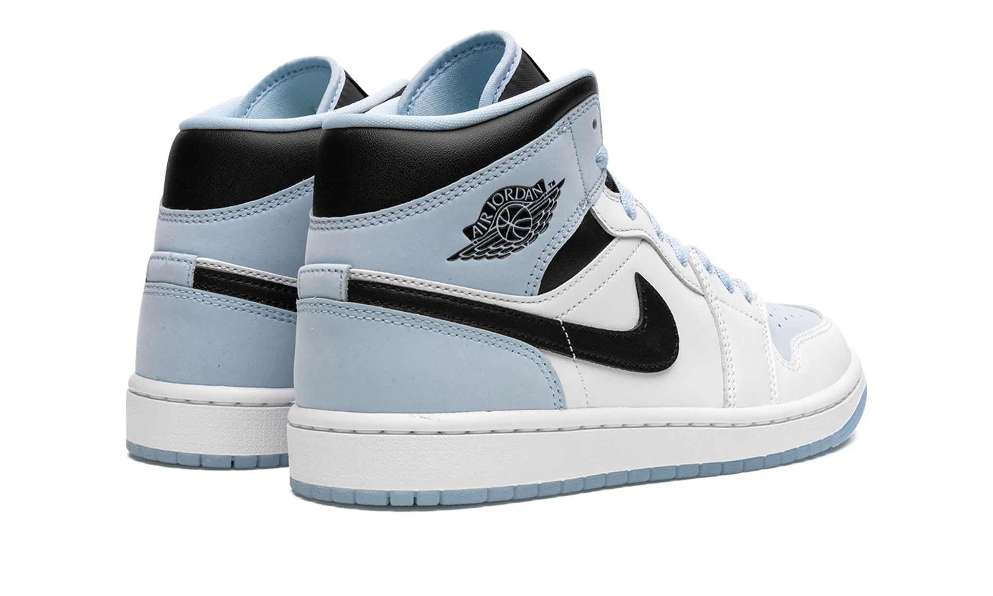 Air Jordan 1 Mid White Ice Blue Moisture wicking Senior Wear
