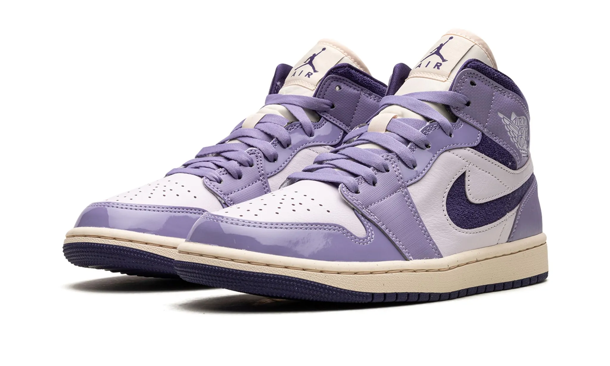 Clear Run Fashionable Wmns Air Jordan 1 Mid - Sky J Purple/Blue Berry
