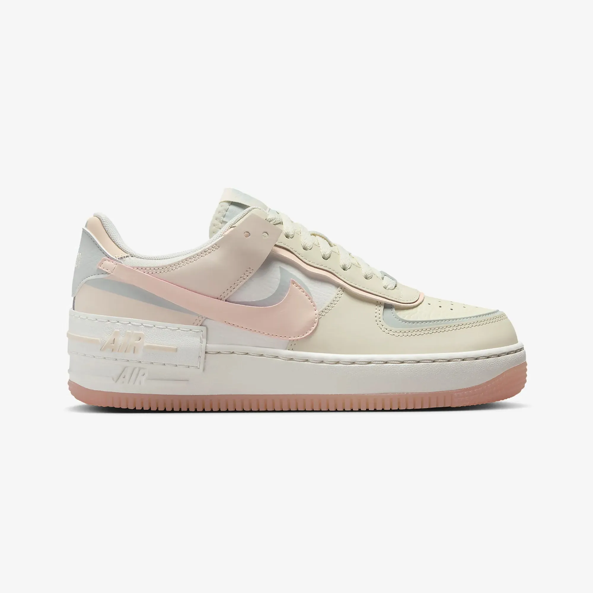 NIKE | AIR FORCE 1 SHADOW { COCONUT MILK/LIGHT SILVER/SAIL/CRIMSON TINT Style Goal Boho Free