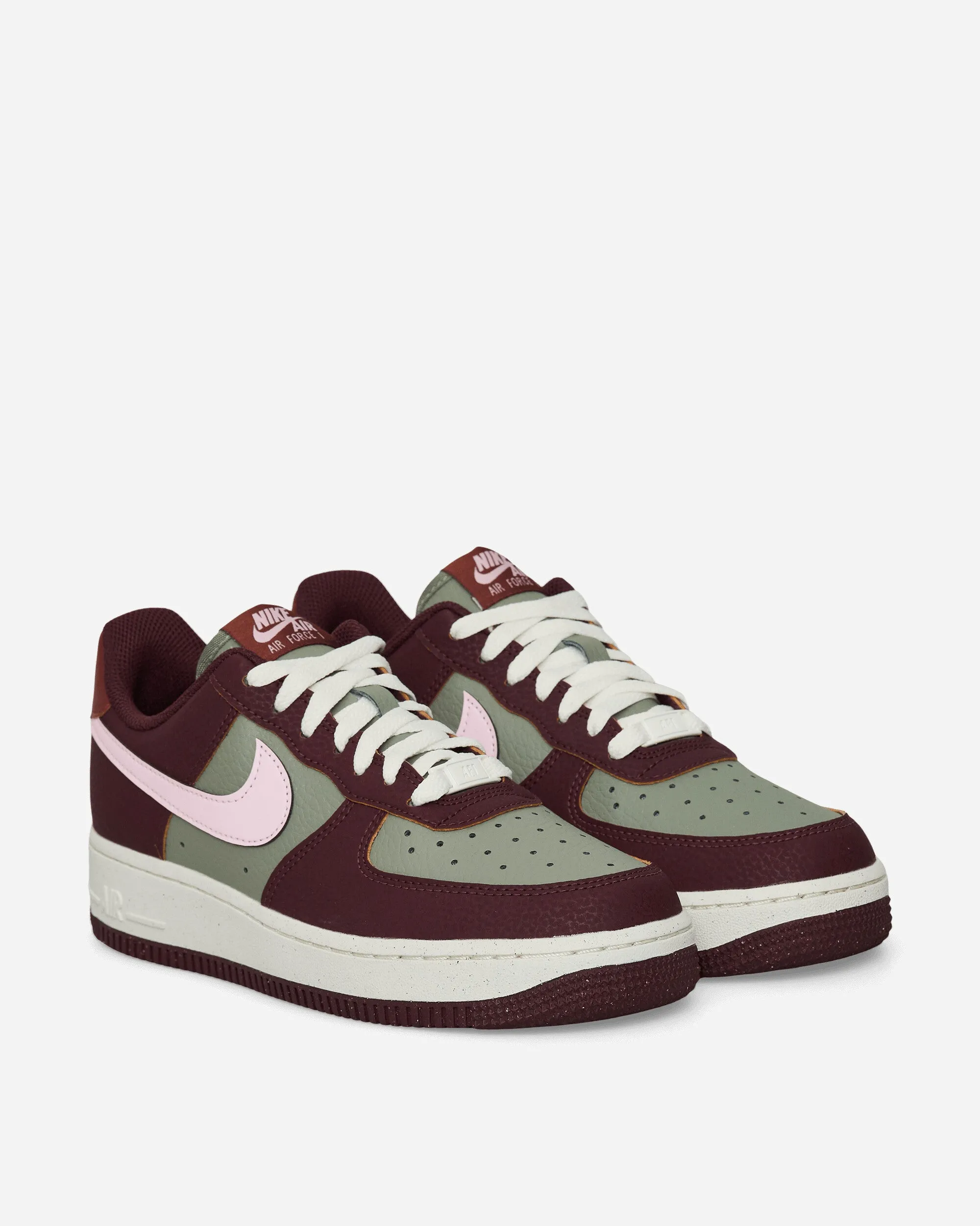 Bone Aid Women's Air Force 1 '07 Next Nature Sneakers Burgundy Crush / Pink Foam