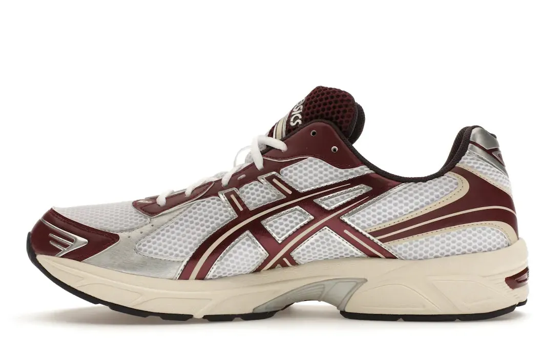 ASICS Gel-1130 White Maroon Banner Durable Sole Basic Casual