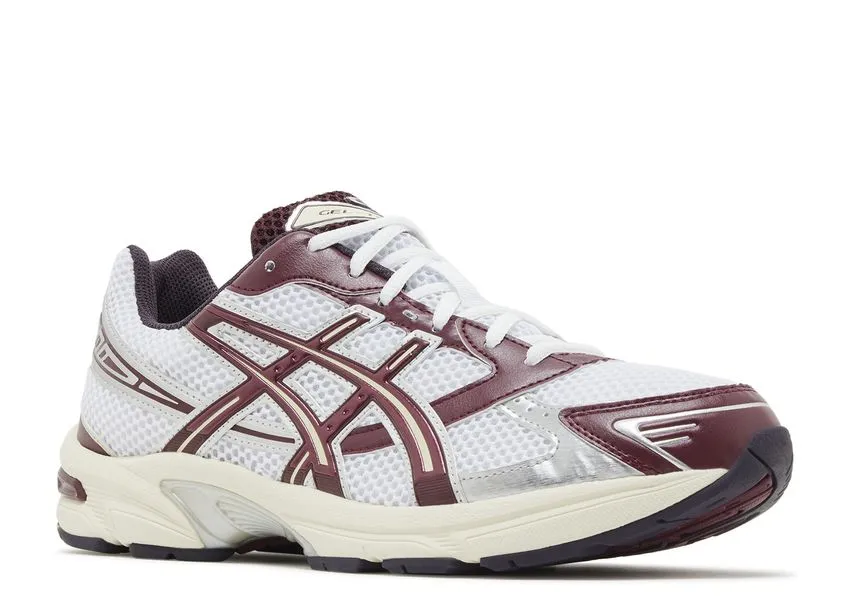 Asics Gel-1130 White Maroon Banner Endurance Sole Impact Diffusing Structure