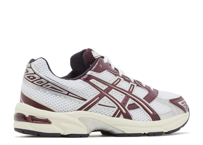 Asics Gel-1130 White Maroon Banner Water   Resistant