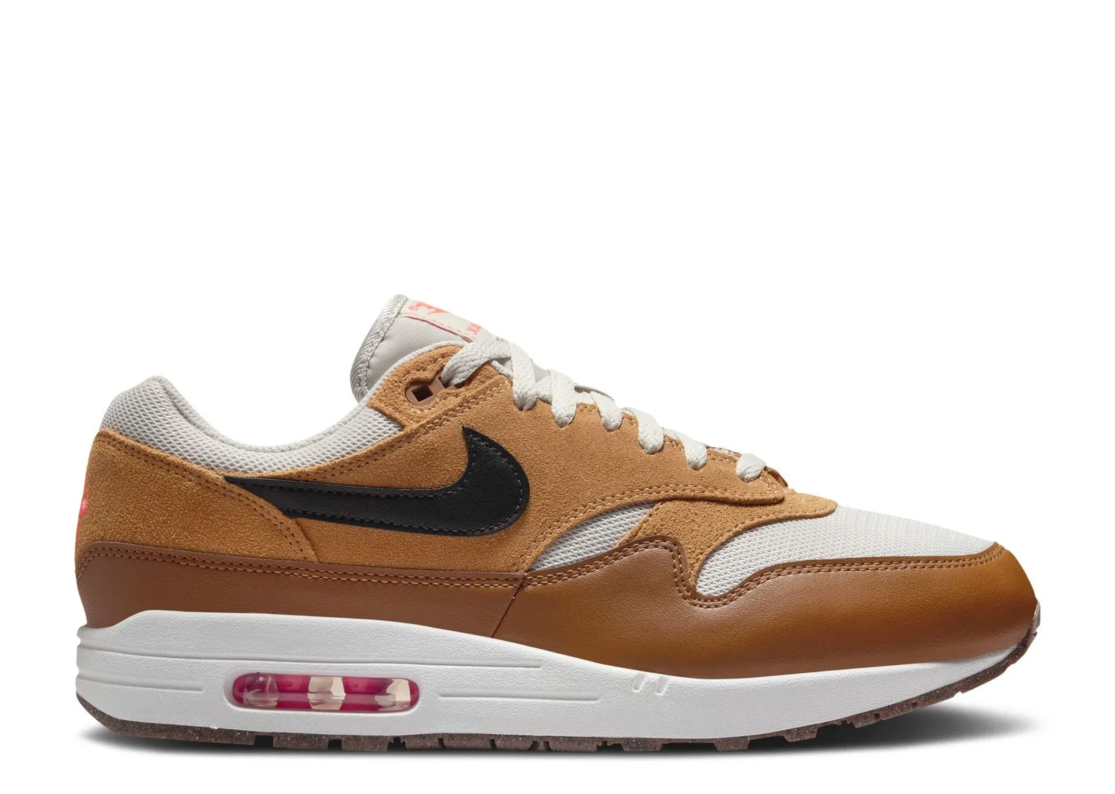 Nike Air Max 1 Essential British Tan Light Bone Road Trip Reinforced toe