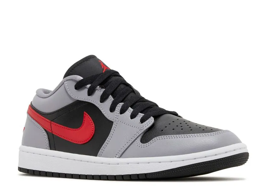 Air Jordan 1 Low Cement Grey Fire Red Current Step