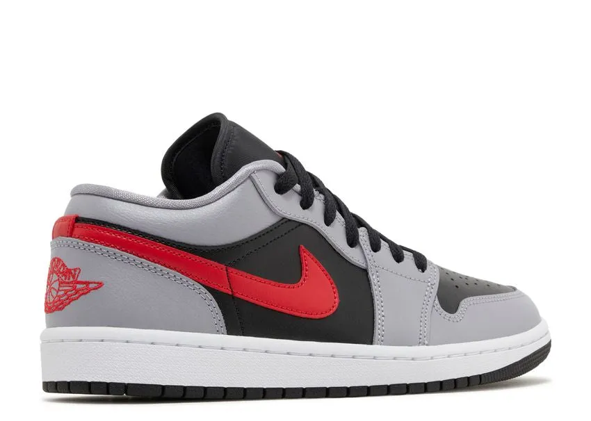 Air Jordan 1 Low Cement Grey Fire Red Healthy Walk Compact