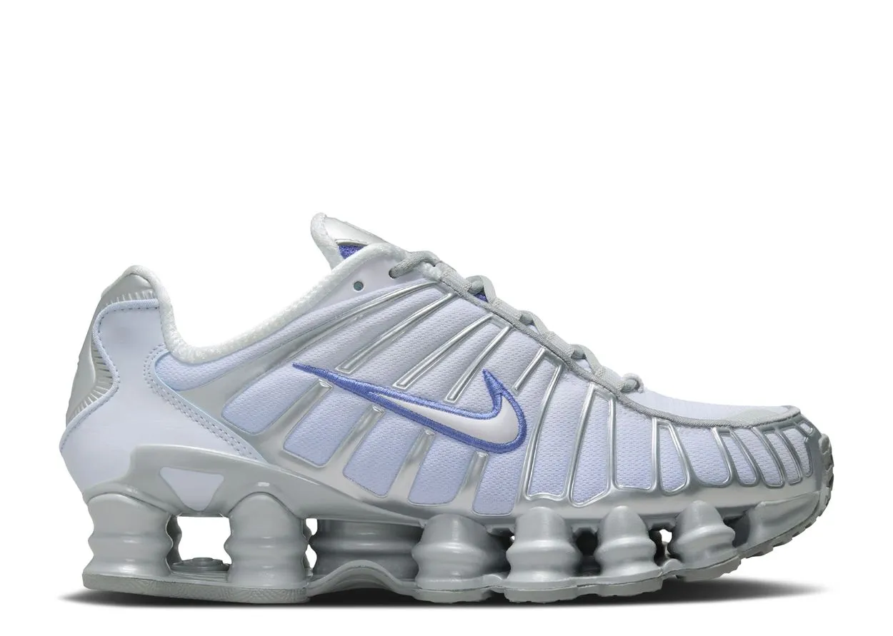 high - arch Nike Shox TL Metallic Platinum Blue Tint
