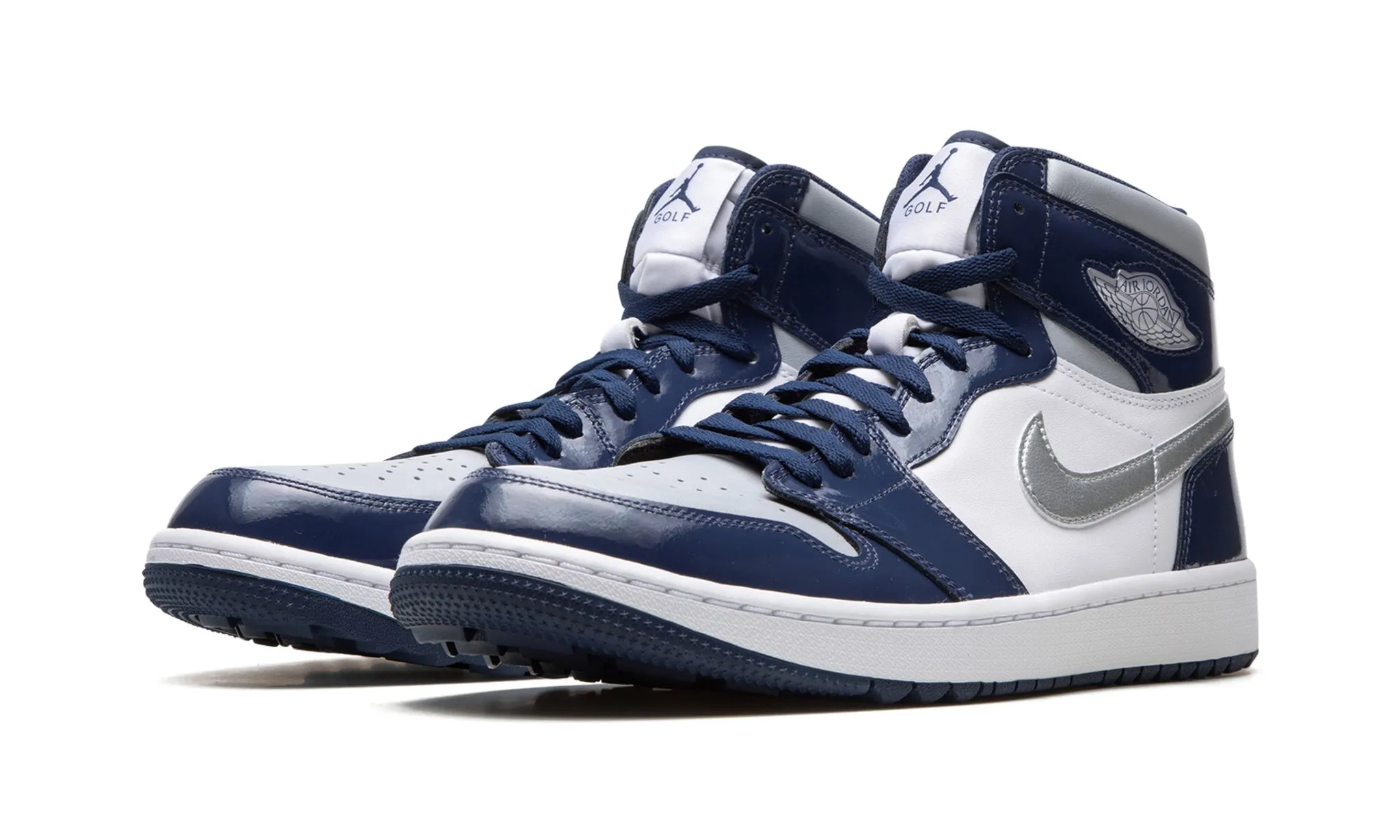 Air Jordan 1 Retro High Golf Patent Midnight Navy Pure Movement