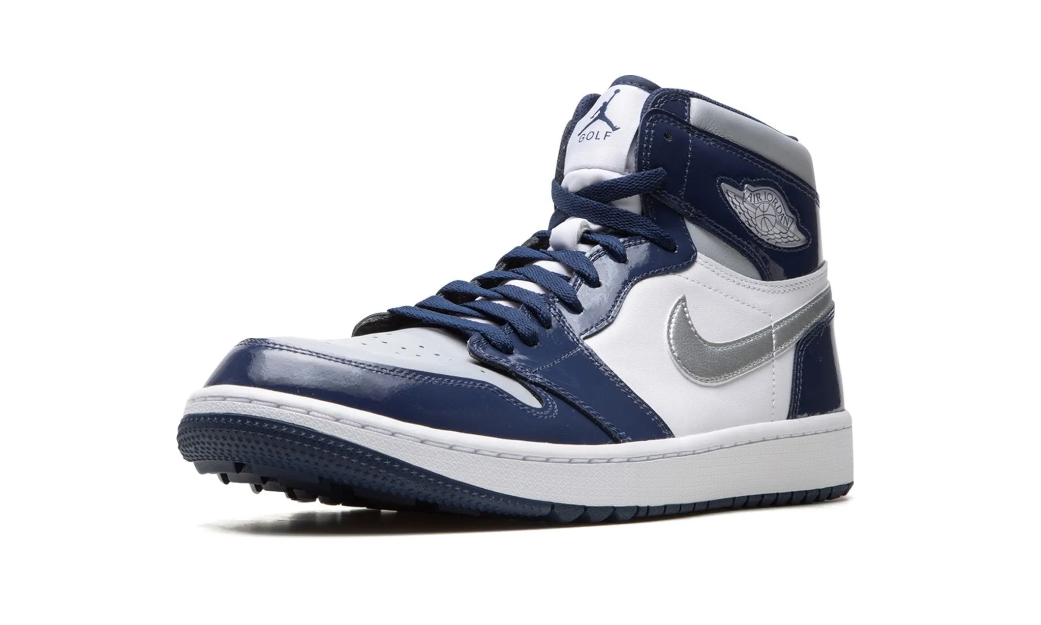 Air Jordan 1 Retro High Golf Patent Midnight Navy All Day Wear Durable outsole