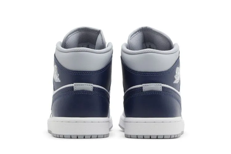 Air Jordan 1 Mid 'Wolf Grey Midnight Navy' Pull Hike
