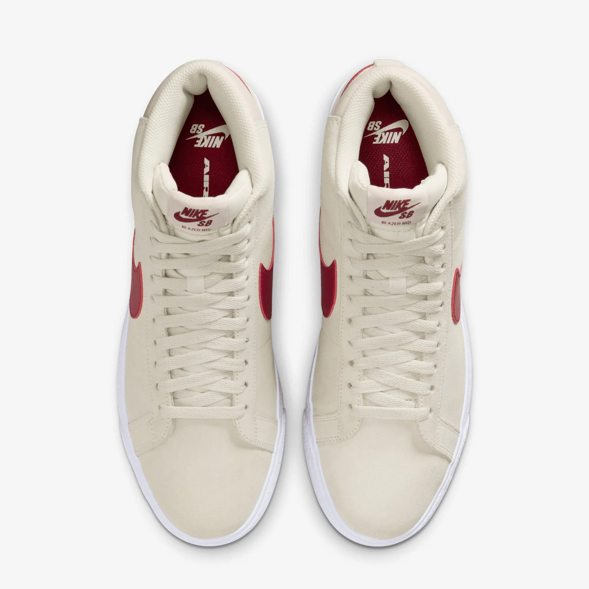 Earth Base Nike | SB ZOOM BLAZER MID { PALE IVORY/NOBLE RED-SILT RED-WHITE
