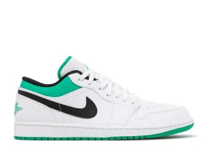 Modern Classic Urban Look Air Jordan 1 Low White Lucky Green Black