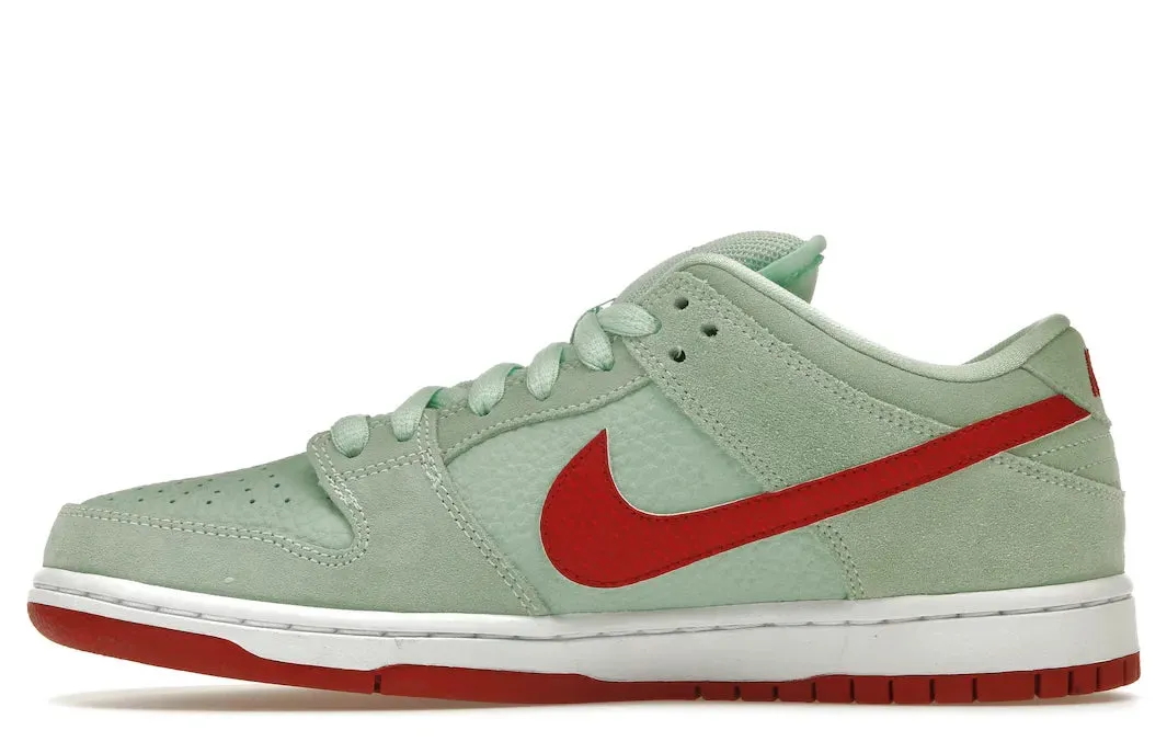 Effortless Motion Nike SB Dunk Low Medium Mint Gym Red
