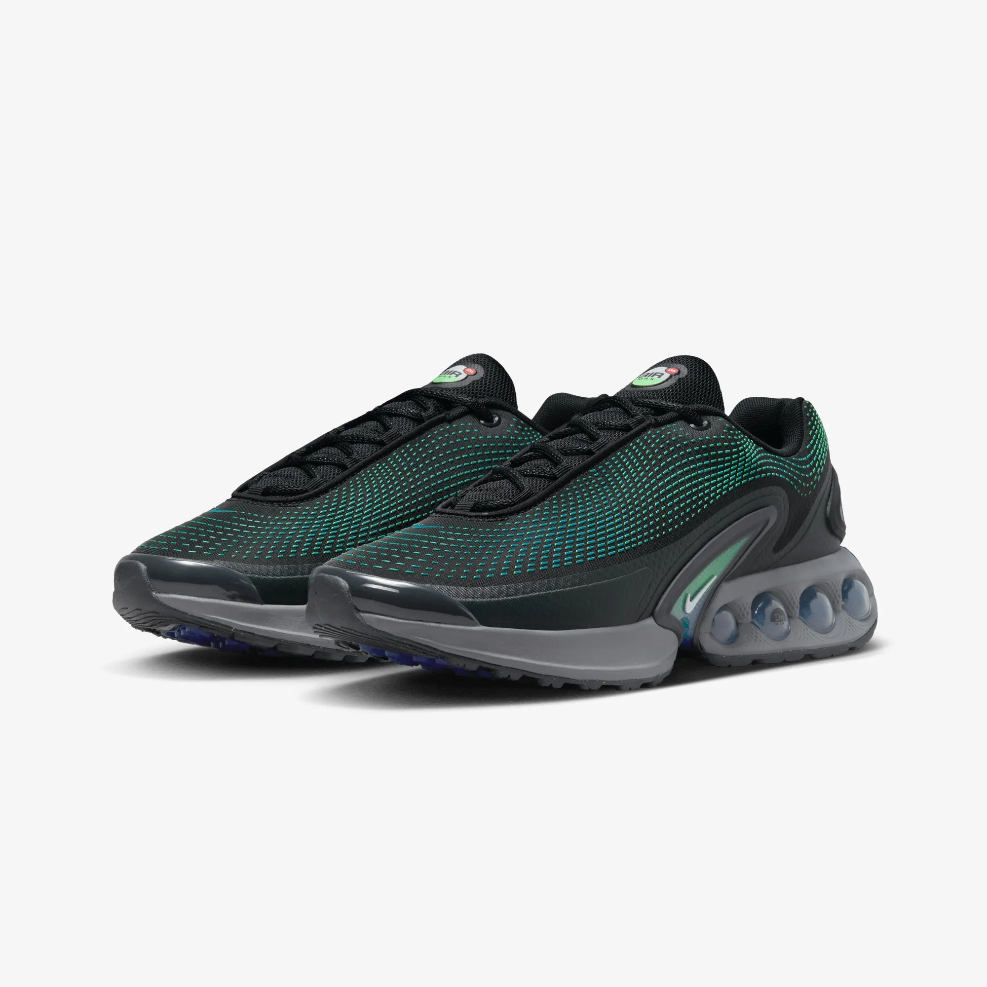 World Walk Nike | AIR MAX DN  { BLACK/WHITE-HYPER COBALT-RAGE GREEN