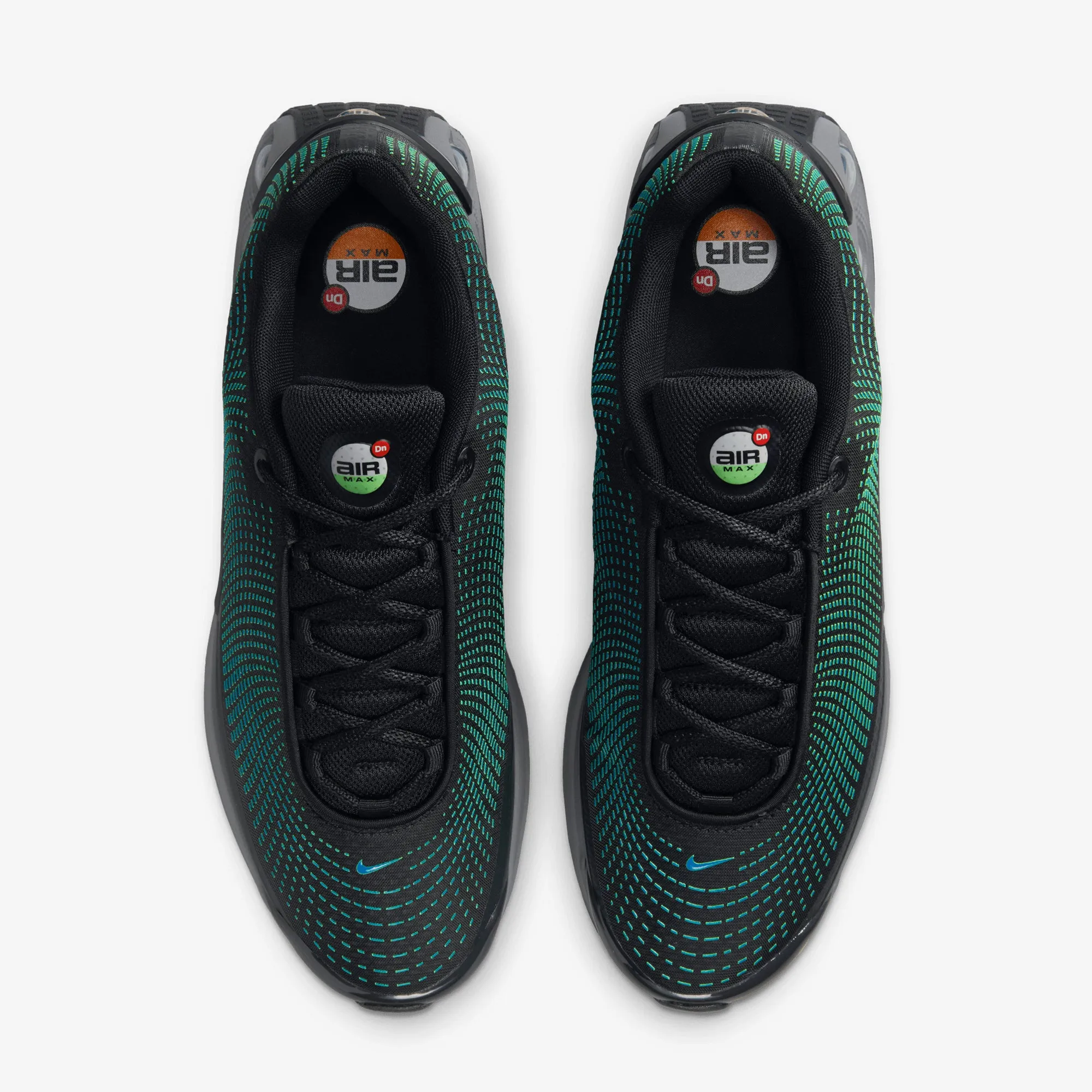 Nike | AIR MAX DN  { BLACK/WHITE-HYPER COBALT-RAGE GREEN Pastel tone