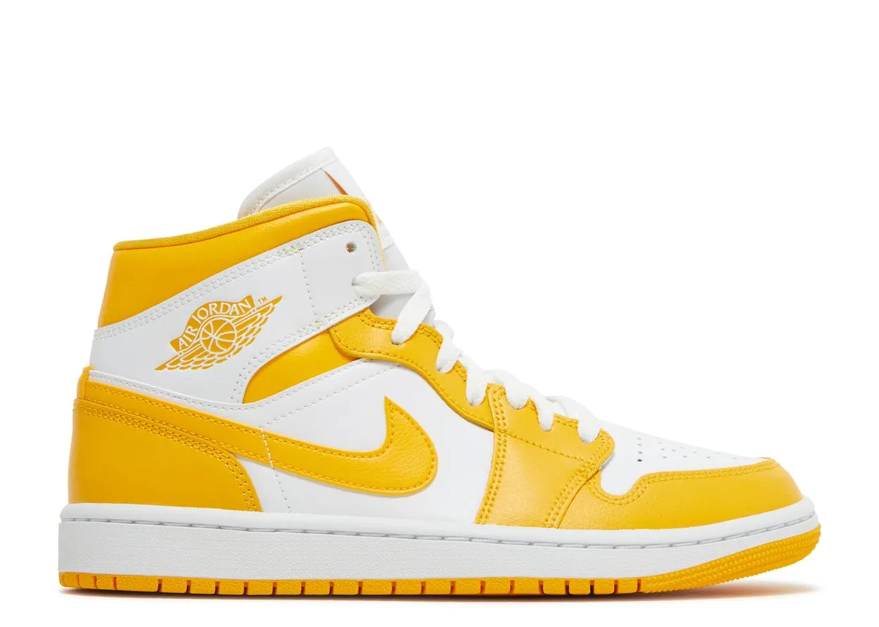 Zip Design Air Jordan 1 Mid White University Gold