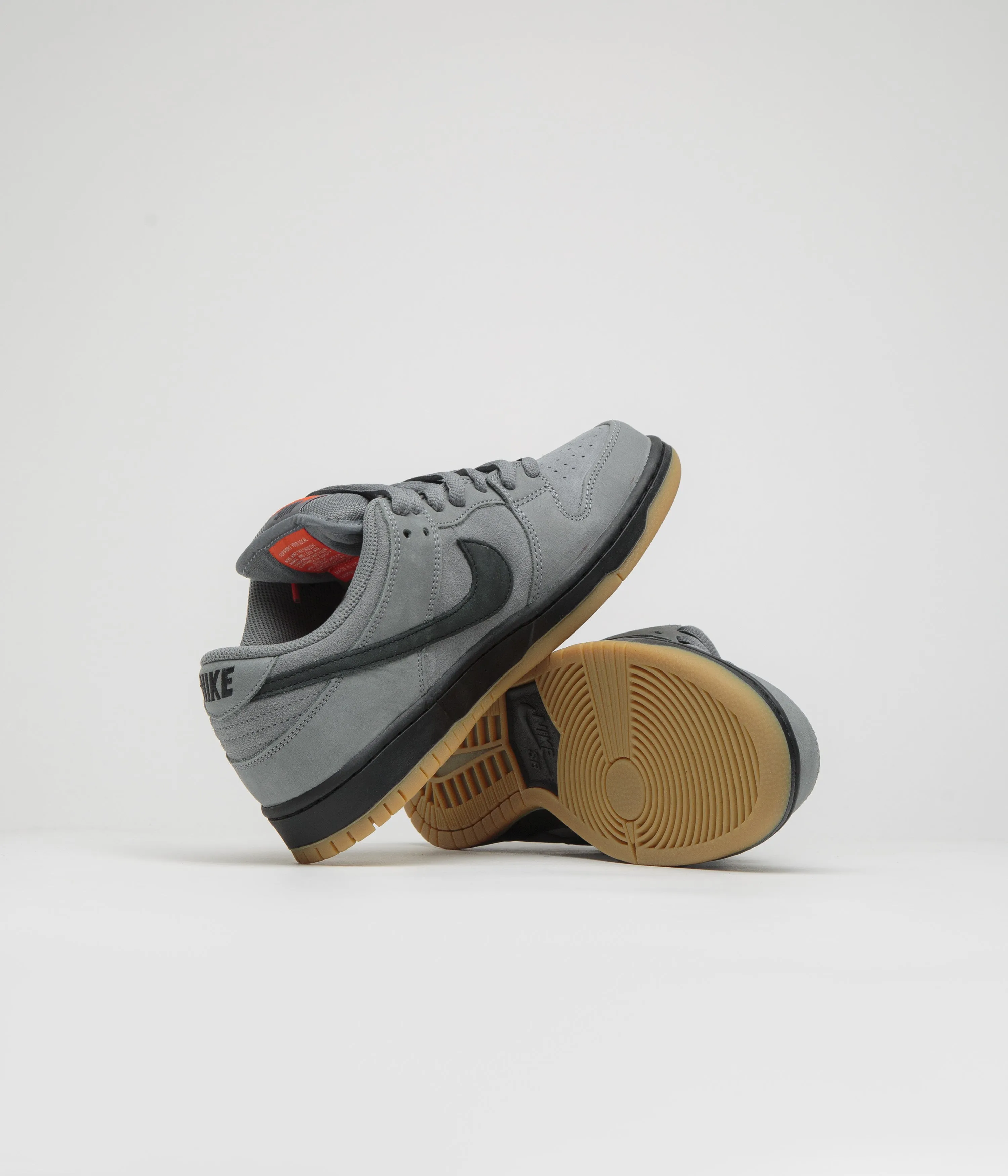 Nike SB Orange Label Dunk Low Pro Shoes - Cool Grey / Black - Cool Grey - Dark Grey Cross Town