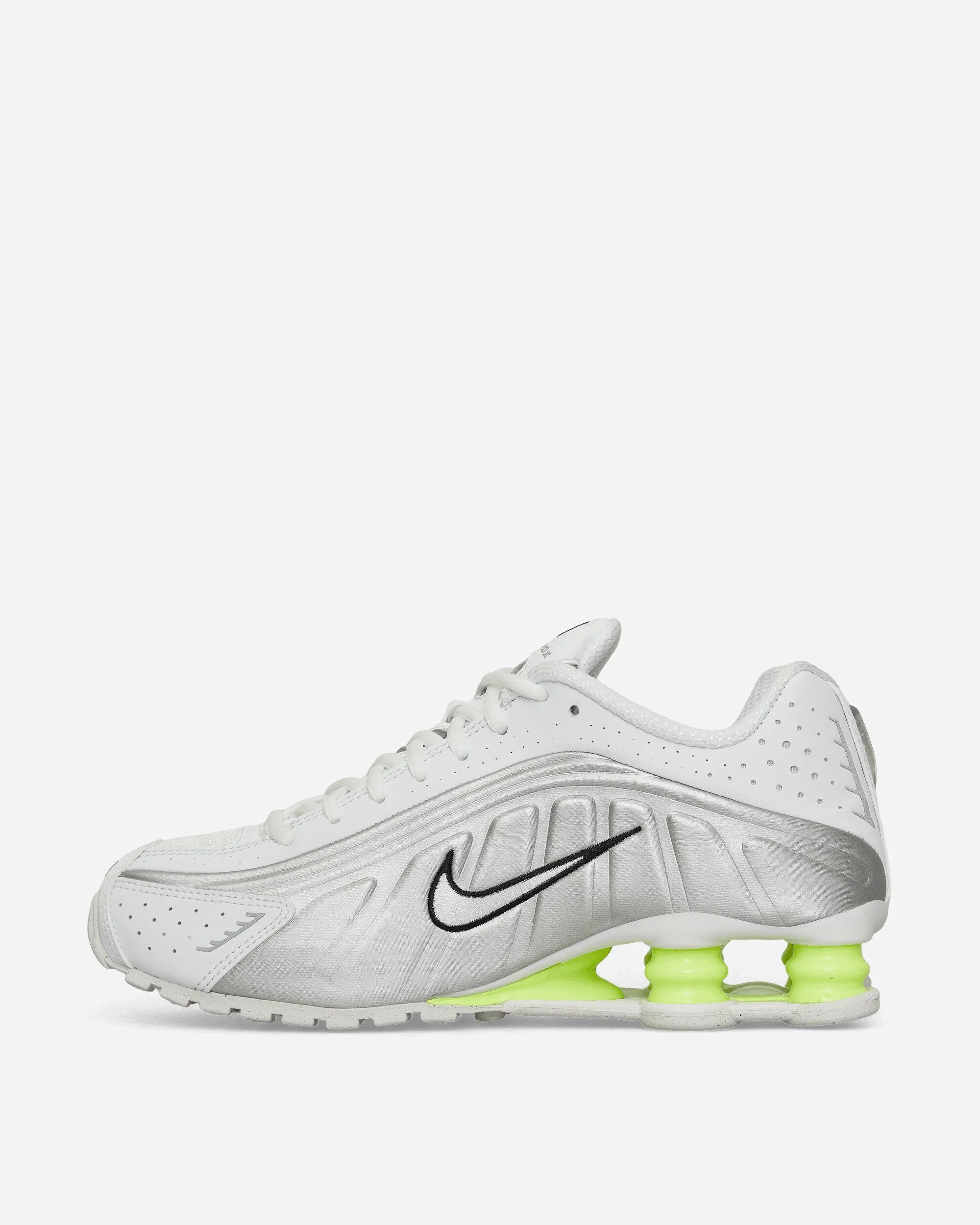 Free Pace Mind Ease Women's Shox R4 Sneakers White / Metallic Silver / Volt