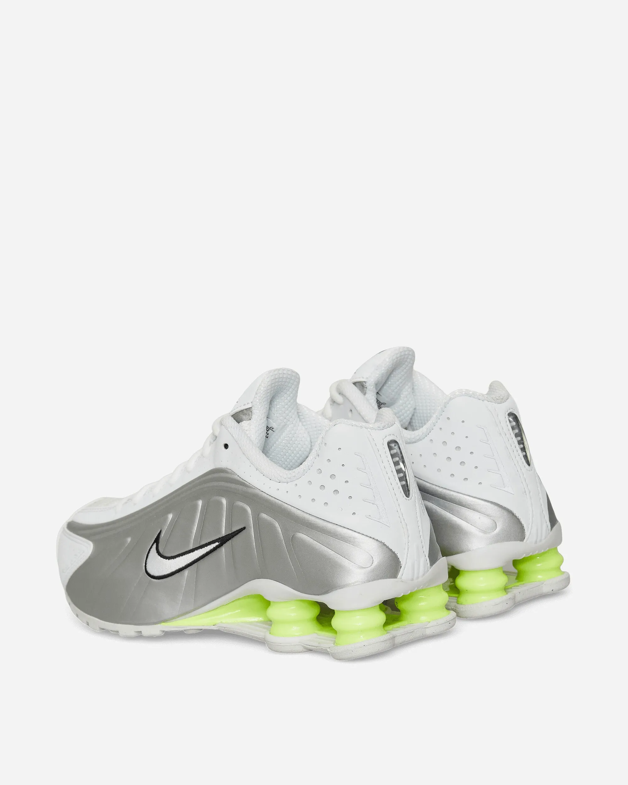 Free Soul Women's Shox R4 Sneakers White / Metallic Silver / Volt