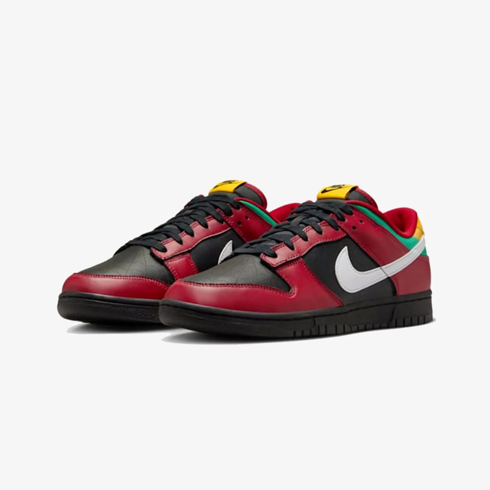 NIKE | DUNK LOW RETRO { BLACK/WHITE-GYM RED-UNIVERSITY GOLD Linen Air Smart Fit