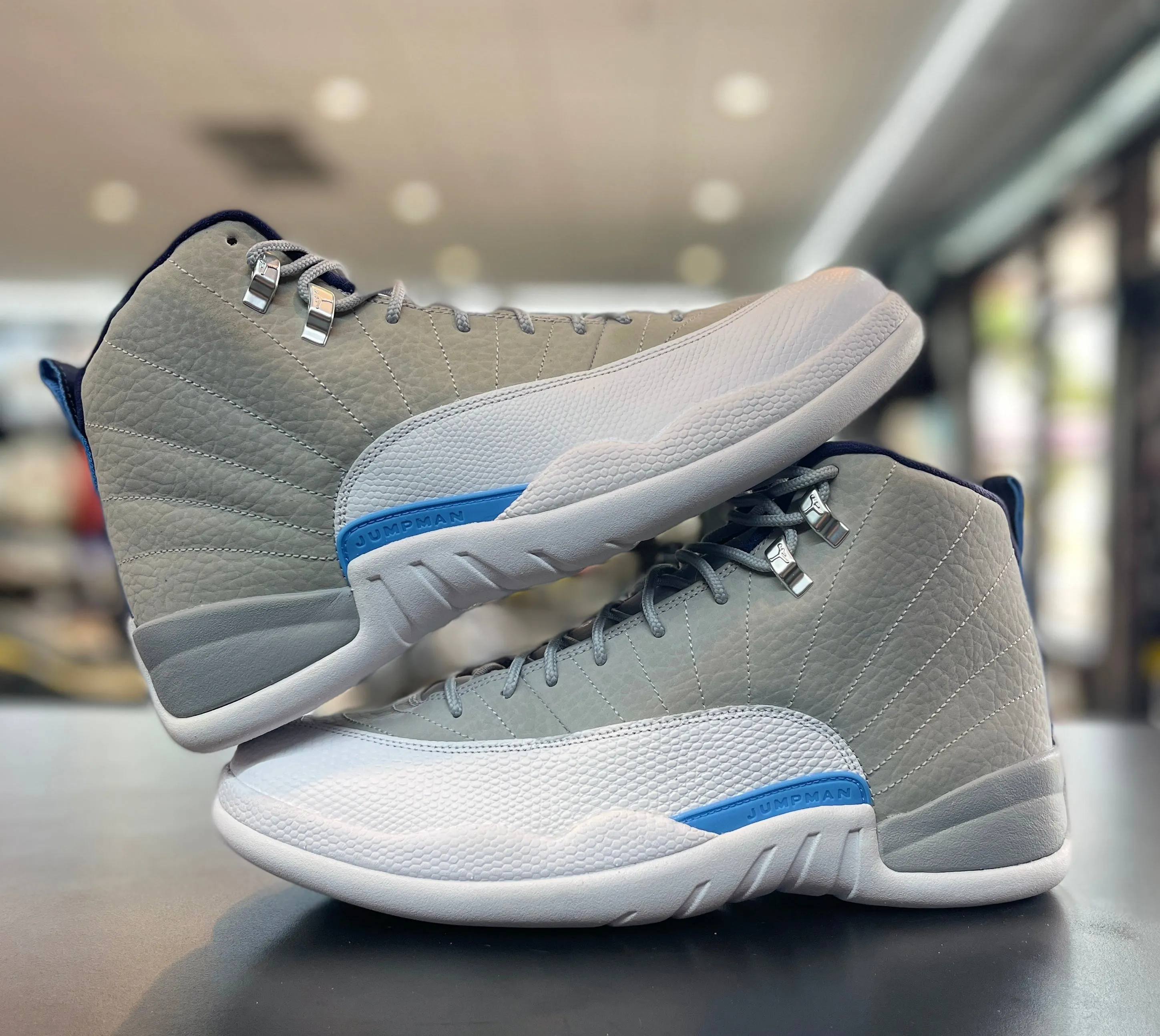 Chill Time Casual Vibe Air Jordan Retro 12 ??Grey University Blue??