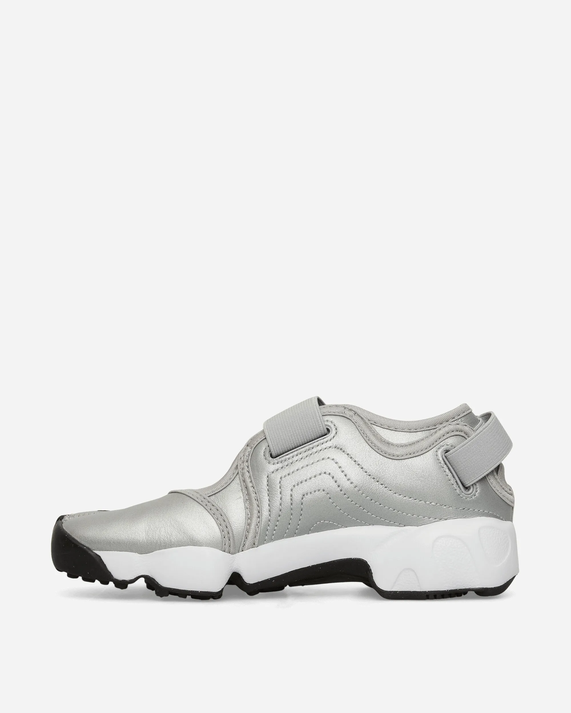 Women's Air Rift Leather Sandals Metallic Silver / Sail Best Seller Rubber Outsole