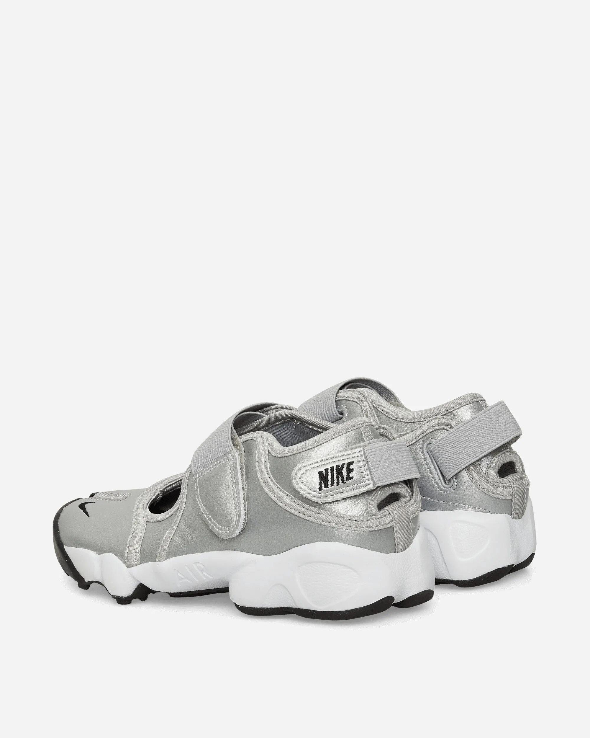 Action Ready Anti Odor Women's Air Rift Leather Sandals Metallic Silver / Sail