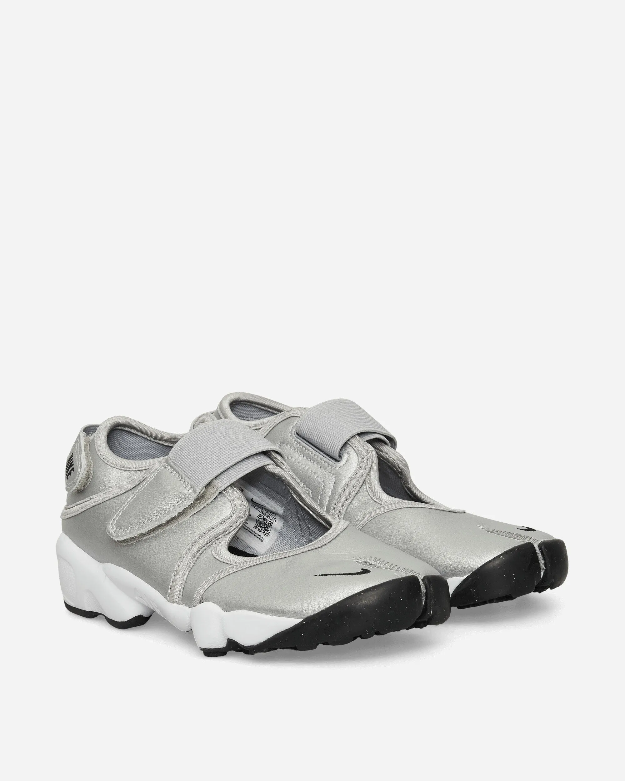 Shock Absorbing Women's Air Rift Leather Sandals Metallic Silver / Sail