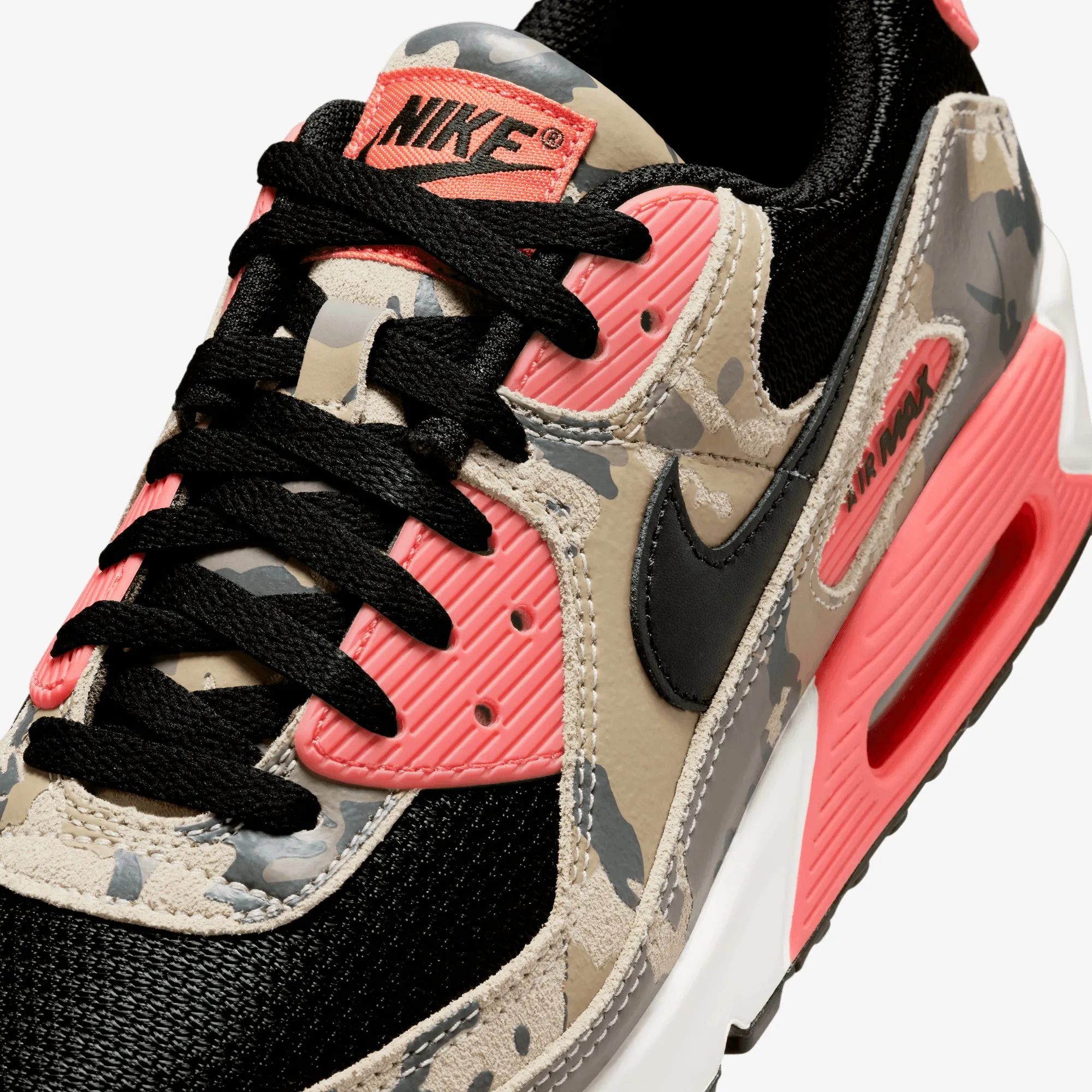 Snow Grip Nike | AIR MAX 90 { LT KHAKI/BLACK-MAGIC EMBER-MINK BROWN
