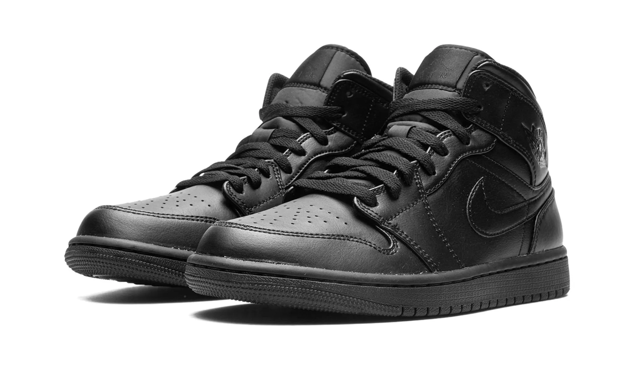 Air Jordan 1 Mid 'Triple Black' 2022 Cool Mesh