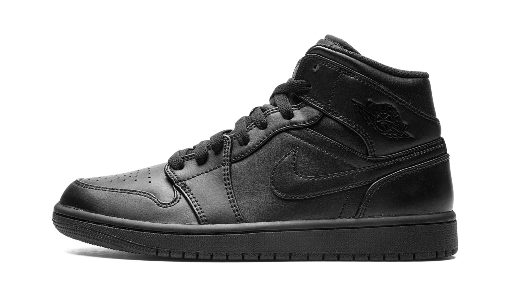 Bright Hike Air Jordan 1 Mid 'Triple Black' 2022