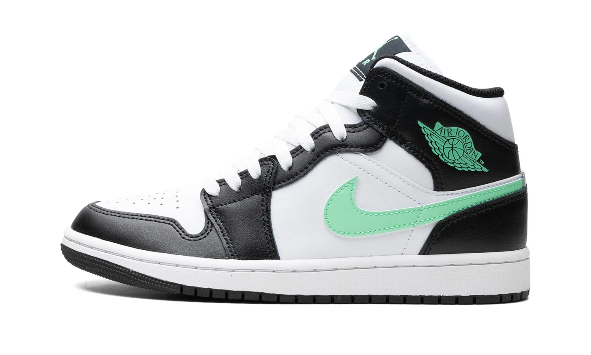 Light Balance Clean Shape Air Jordan 1 Mid 'Green Glow'