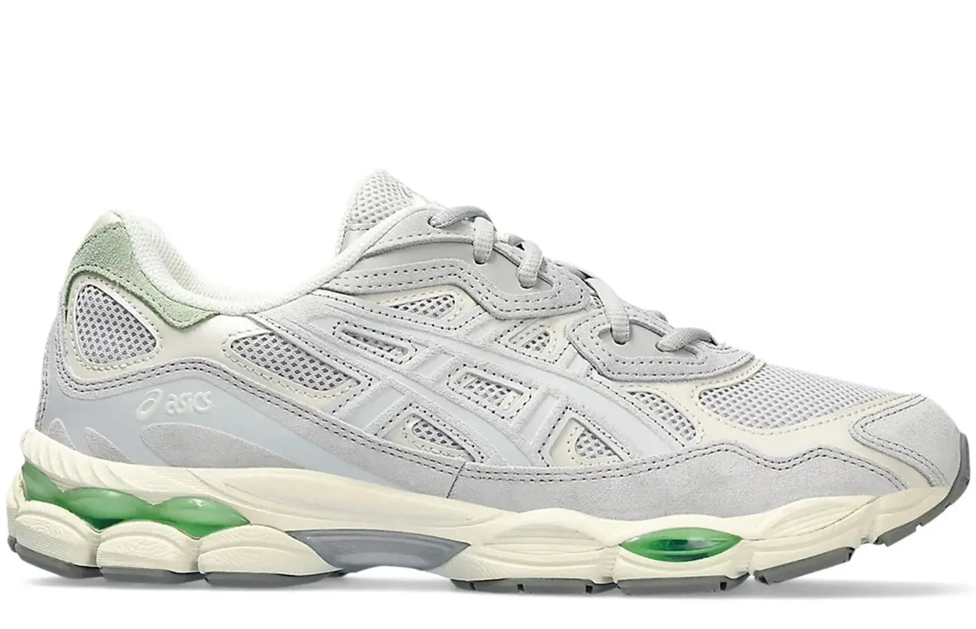 ASICS Gel-NYC Cloud Grey Green Responsive Footbed Street Vibe