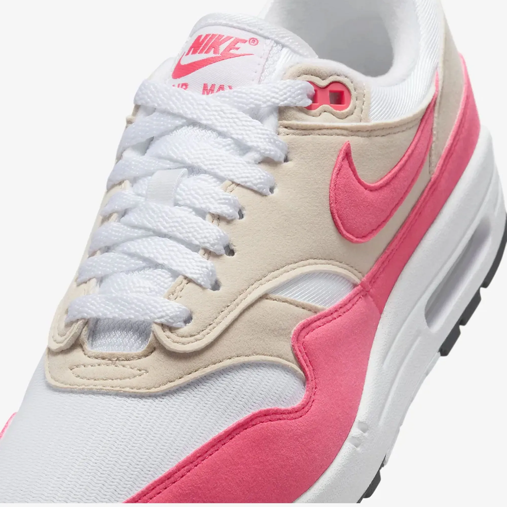 Top Rated Airport Easy NIKE | AIR MAX 1 { WHITE/ASTER PINK-LT OREWOOD BRN-BLACK