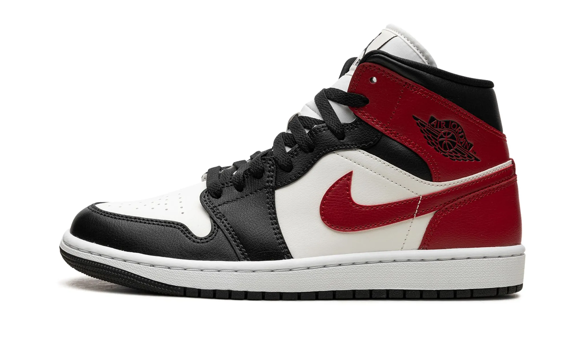 Superior Cushioning Wmns Air Jordan 1 Mid 'Black Toe'