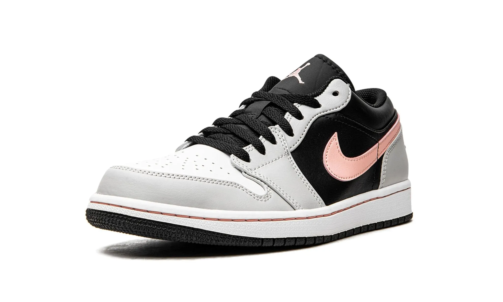 Antique Glow Care Ease Air Jordan 1 Low Black Grey Fog Bleached Coral