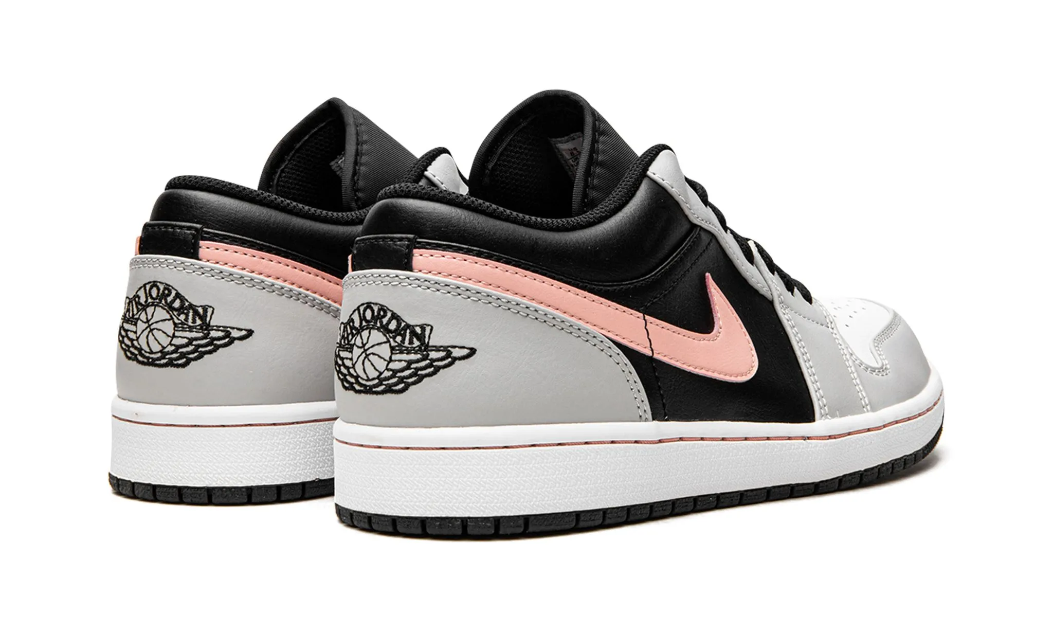 Air Jordan 1 Low Black Grey Fog Bleached Coral Lake Step Everywhere Fit