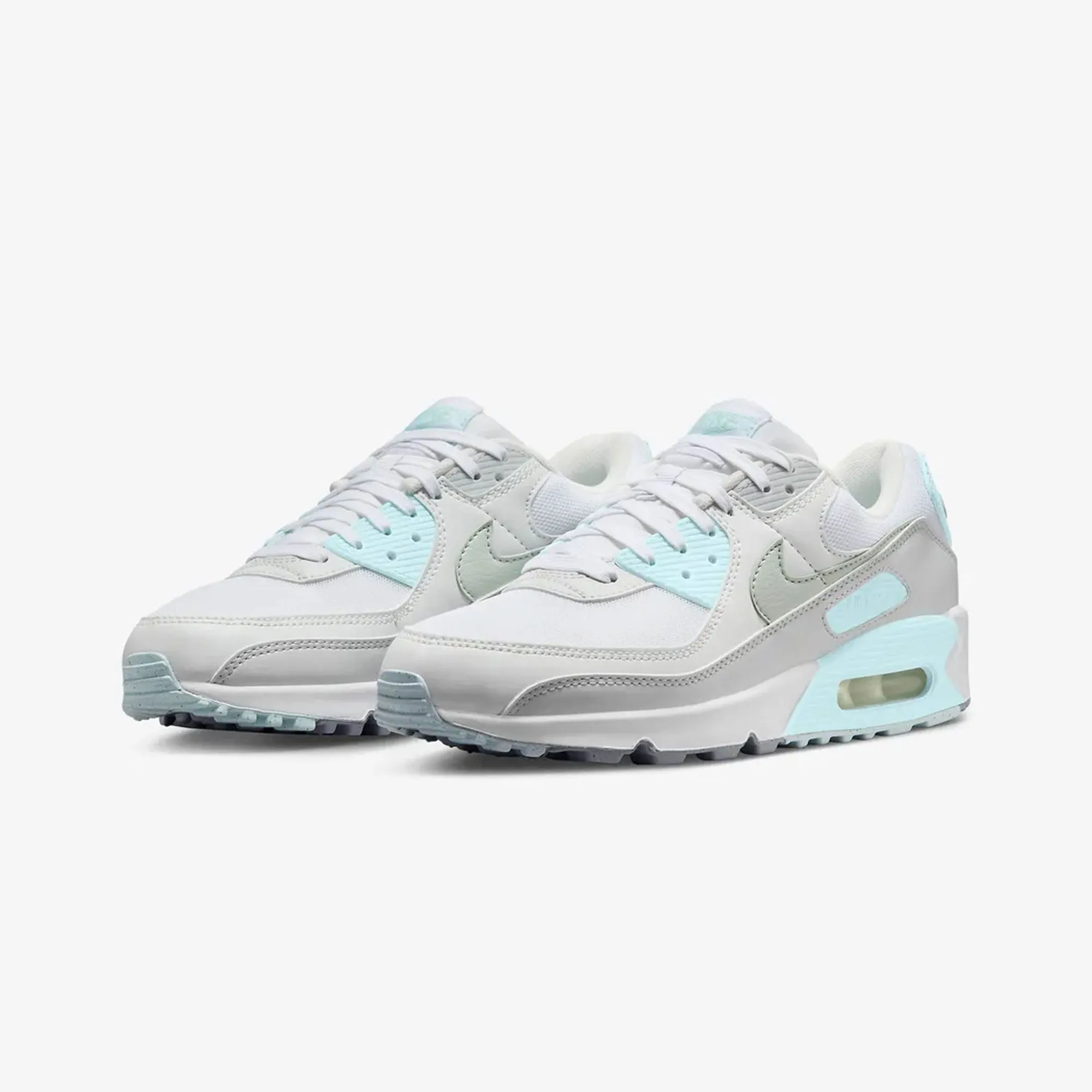Urban Chill Autumn Tone NIKE | AIR MAX 90 { WHITE/LIGHT SILVER-GLACIER BLUE