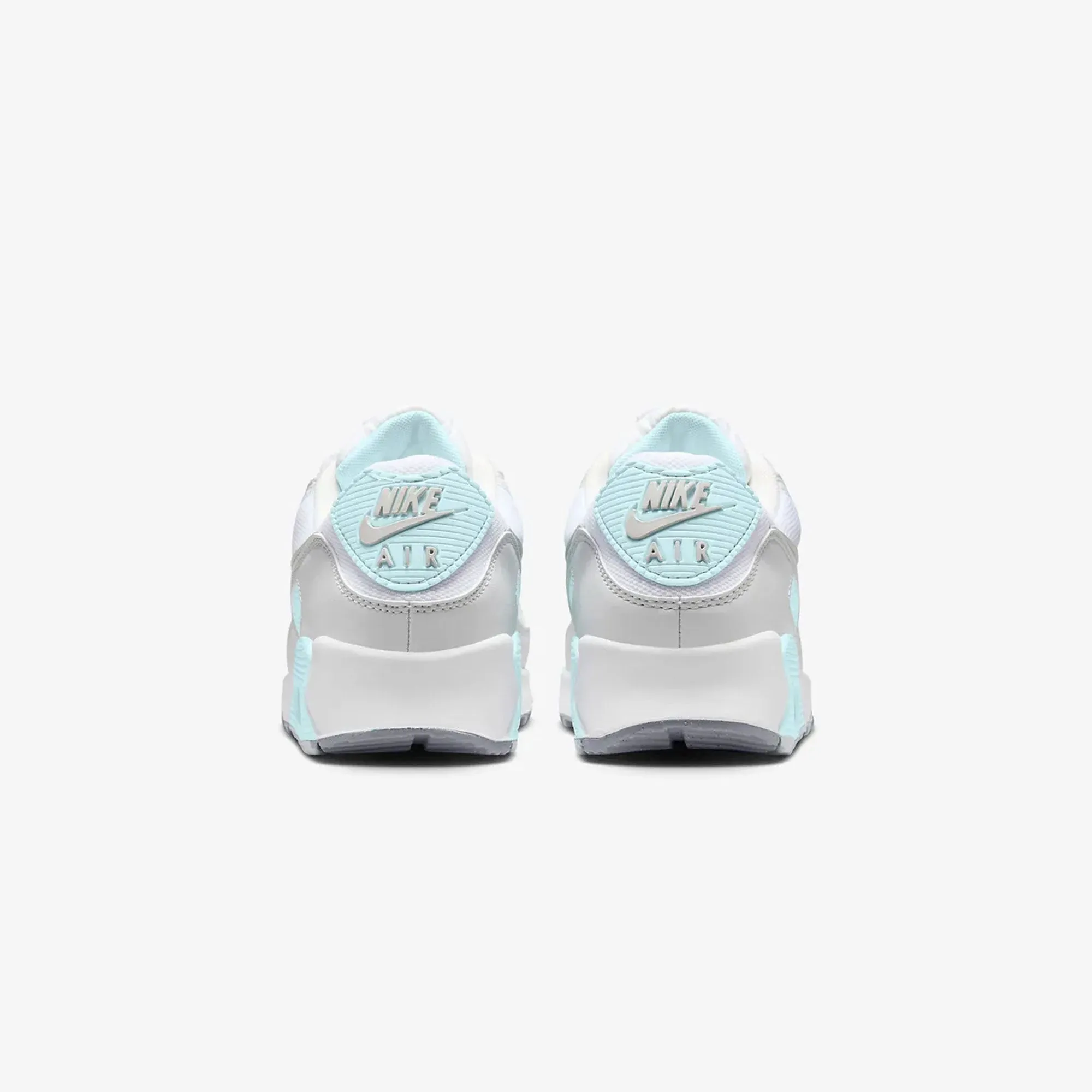 NIKE | AIR MAX 90 { WHITE/LIGHT SILVER-GLACIER BLUE Deep Grip Fitness