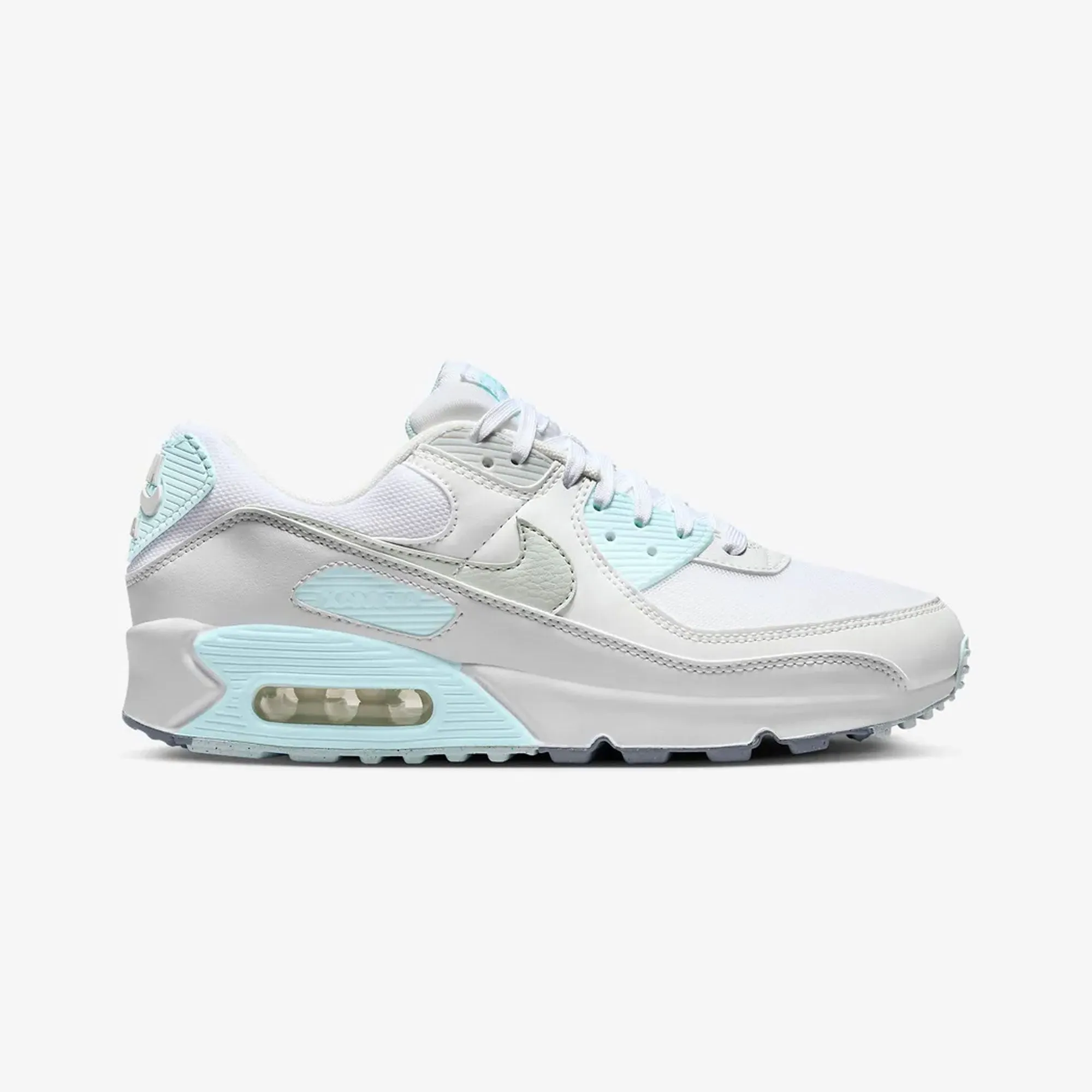 NIKE | AIR MAX 90 { WHITE/LIGHT SILVER-GLACIER BLUE Video Look Rapid pace