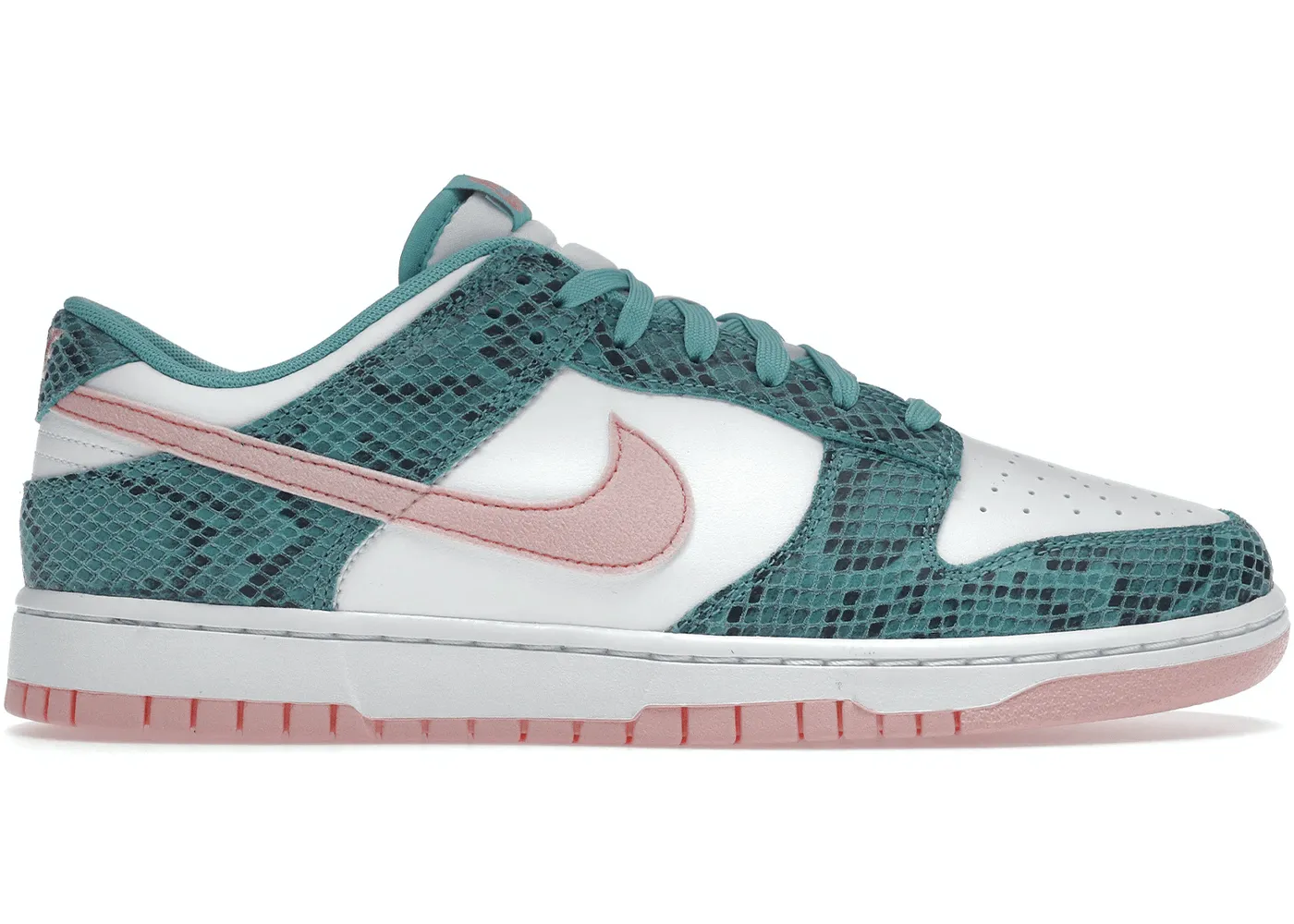 Cool Lifestyle Nike Dunk Low Snakeskin Washed Teal Bleached Coral