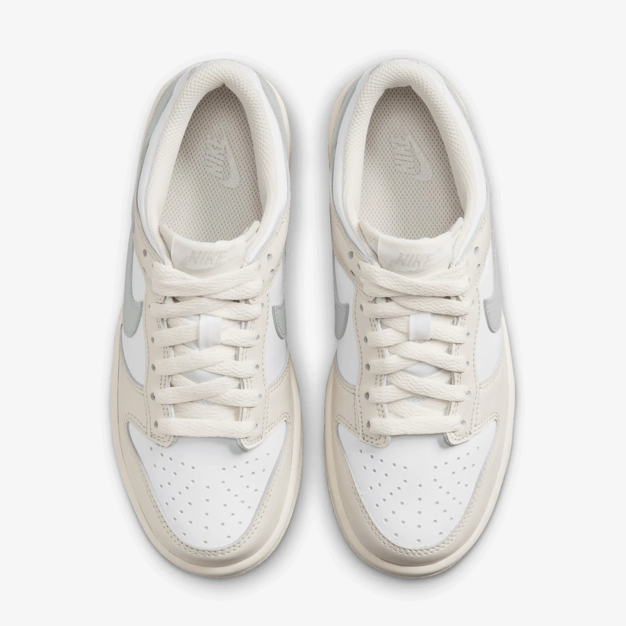 Flexible Fit Nike | DUNK LOW { WHITE/LIGHT SILVER-PHANTOM